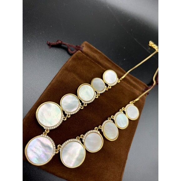 Kate Spade Mother of Pearl Disc Necklace - Picture 2 of 6